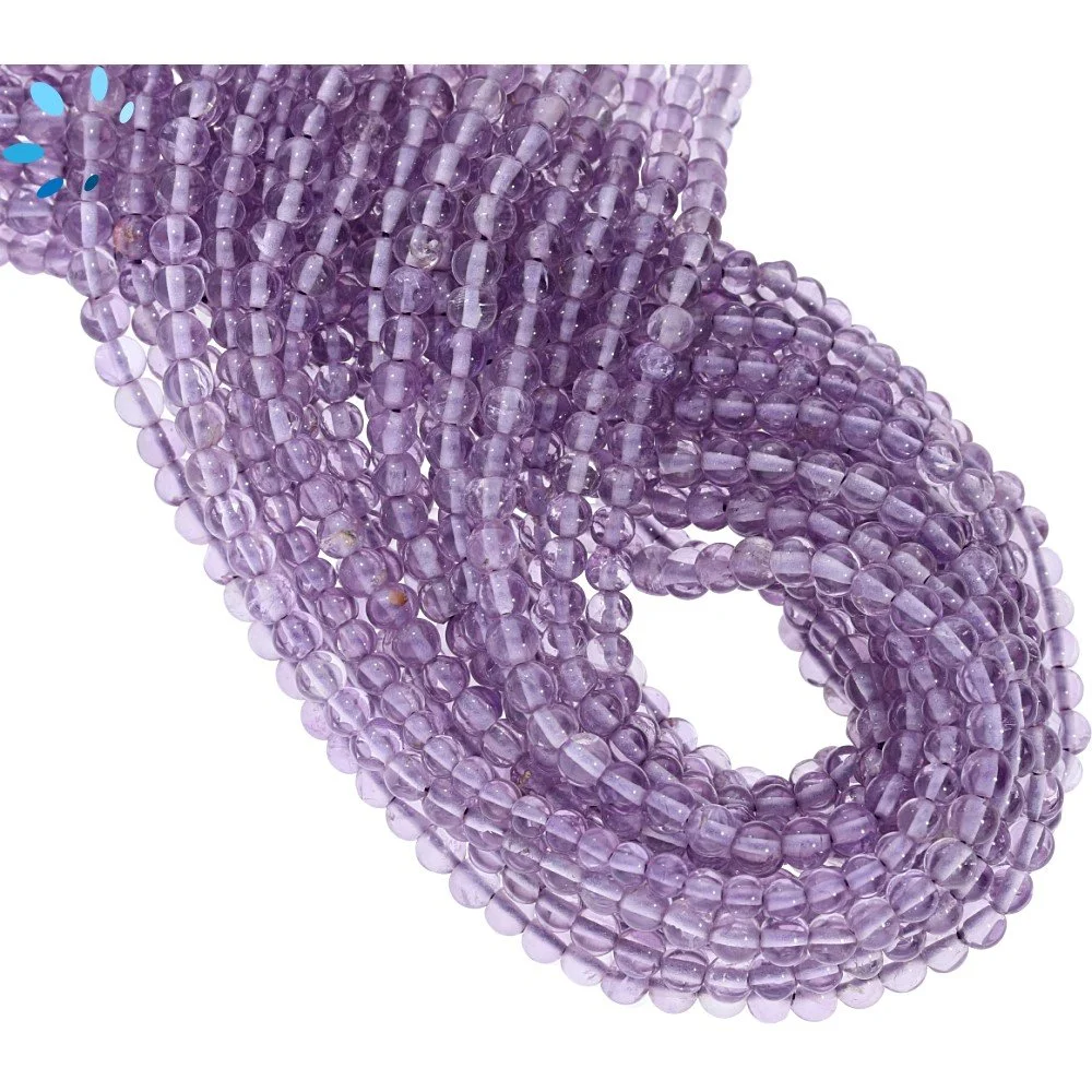 Amethyst Smooth Round Beads 3mm - 14 Inch Strand