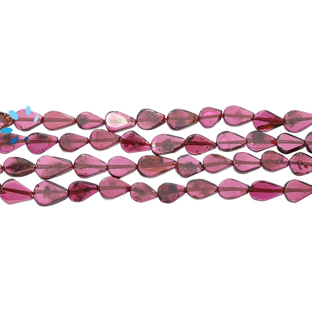 Garnet Smooth Pear Top to Bottom Drilled Beads 7x5mm - 14 Inch Strand