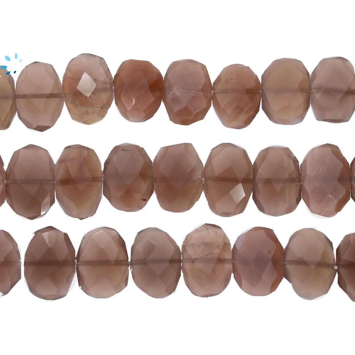 Chocolate Moonstone Faceted Nuggets Center Drilled Beads 14x10 - 16x12mm - 13 Inch Strand