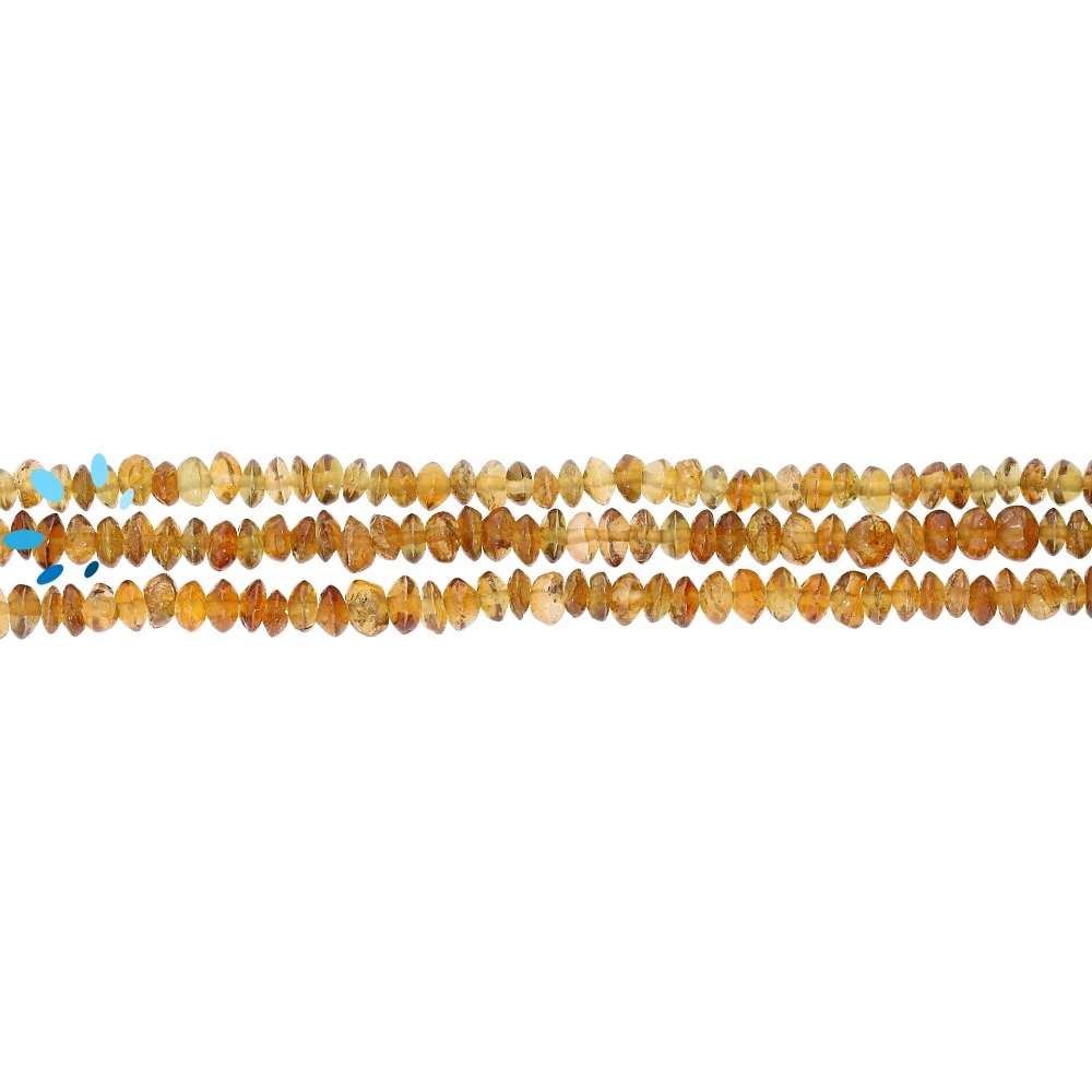 Petro Tourmaline Smooth Button Center Drilled Beads 4mm - 14 Inch Strand