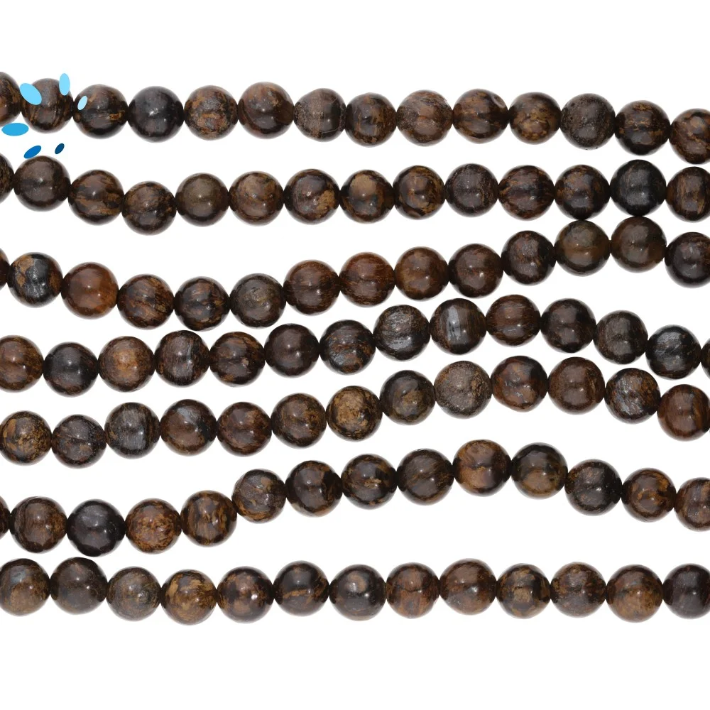 Bronzite Smooth Round Beads 6mm - 14 Inch Strand