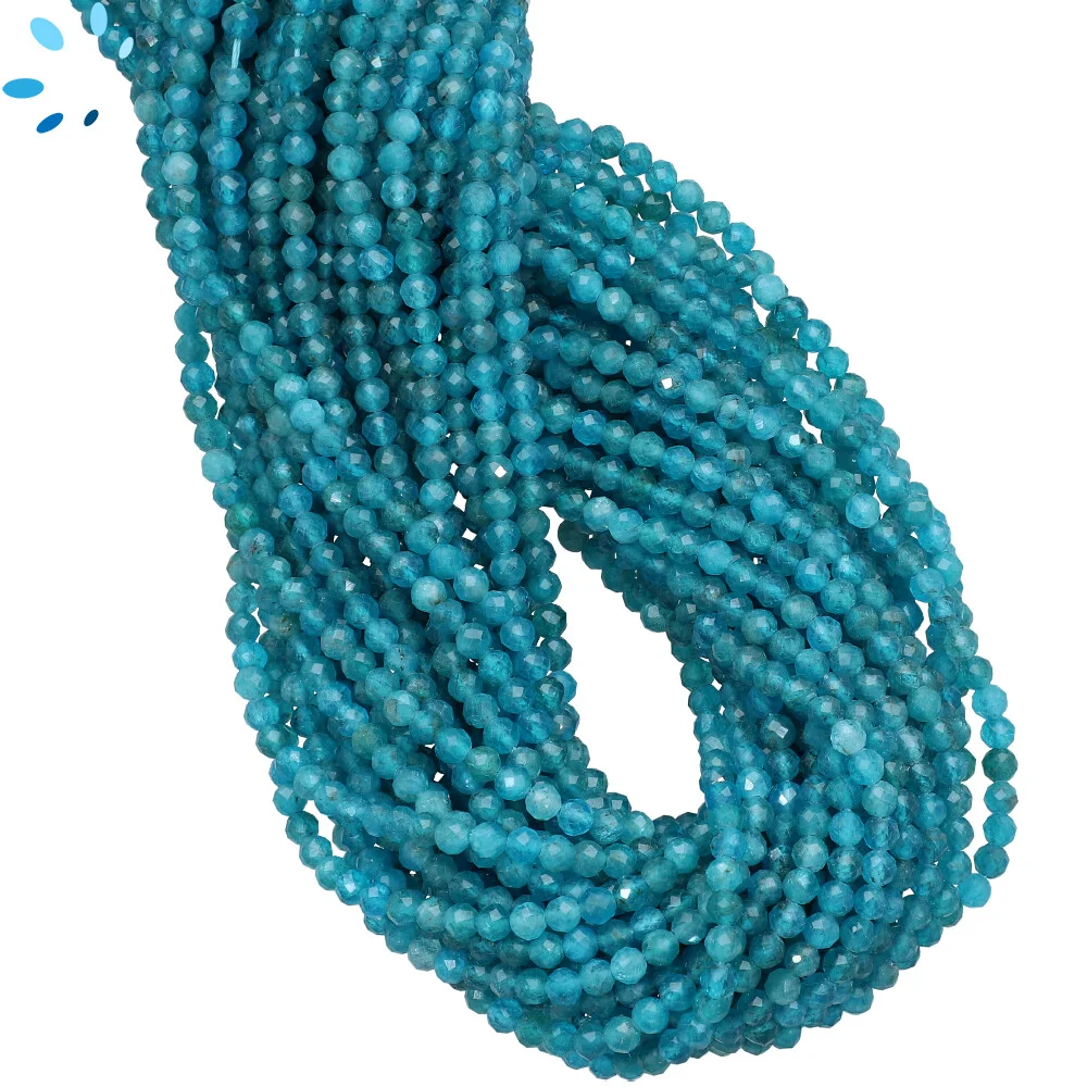 Apatite Faceted Round Beads 3mm - 13 Inch Strand