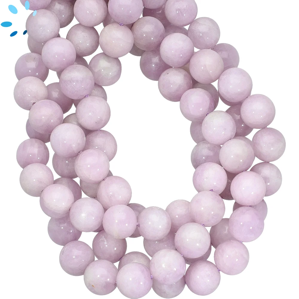 Kunzite Smooth Round Beads 10mm - 14 Inch Strand