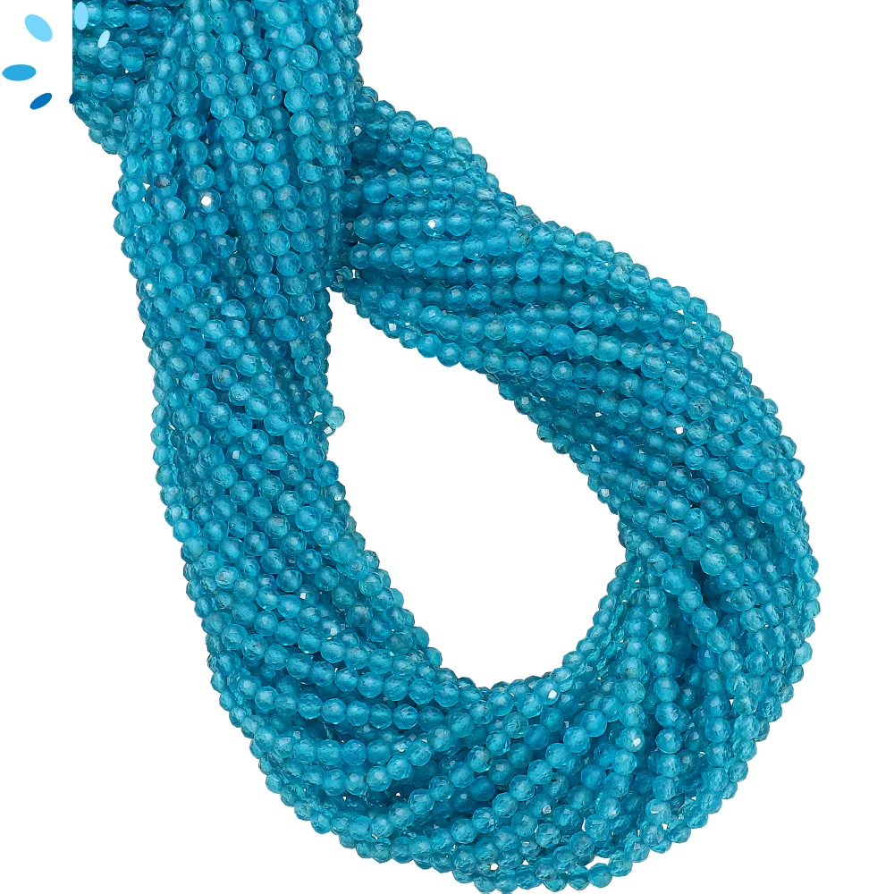Apatite Faceted Rondelle Beads 2mm - 13 Inch Strand