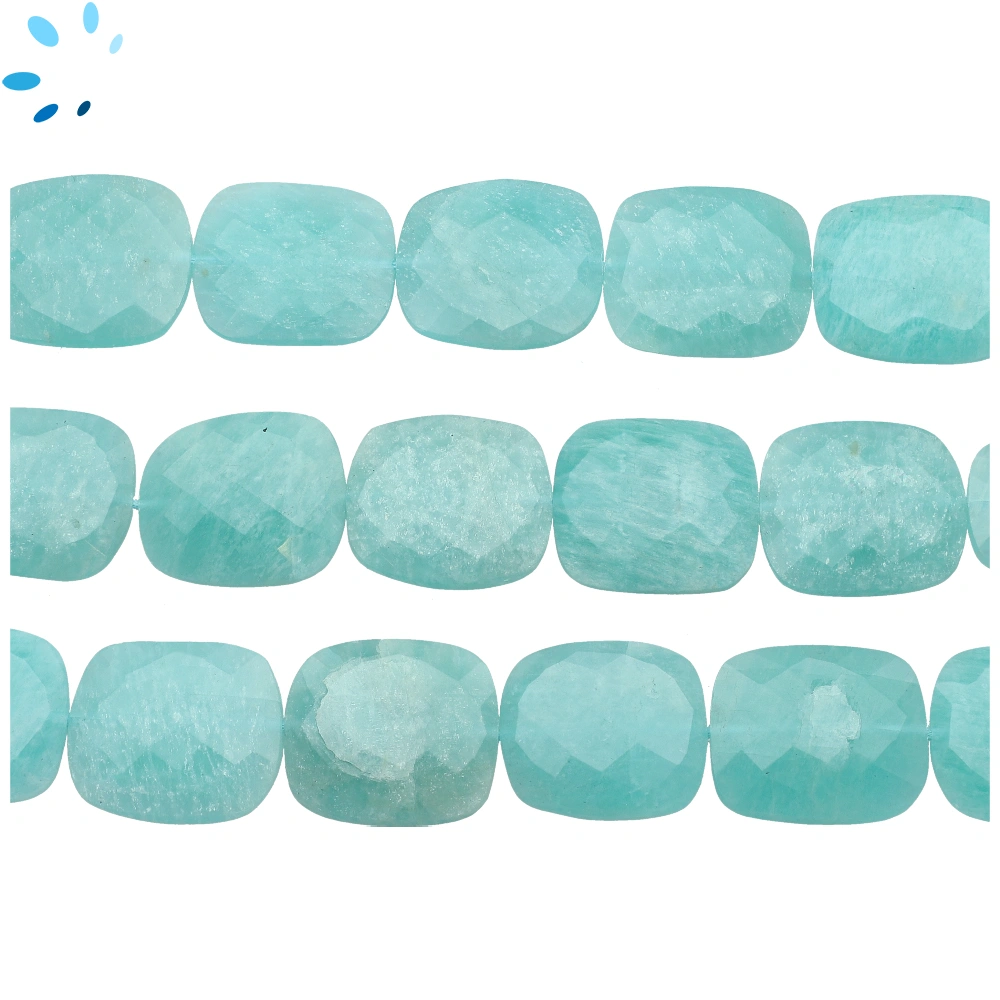 Amazonite Faceted Nugget Top to Bottom Drilled Beads 20x17mm - 13 Inch Strand