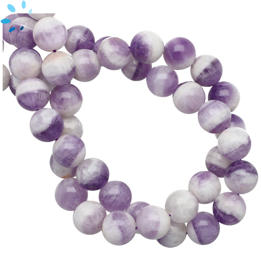 Amethyst Smooth Round Top to Bottom Drilled Beads 14mm - 16 Inch Strand