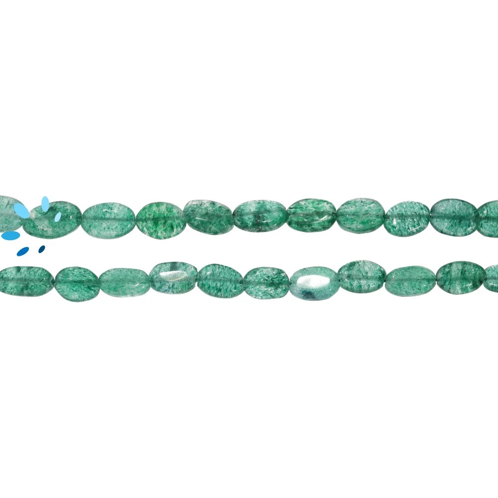 Aventurine Smooth Oval Top to Bottom Drilled Beads 7x5 - 12x7mm - 14 Inch Strand