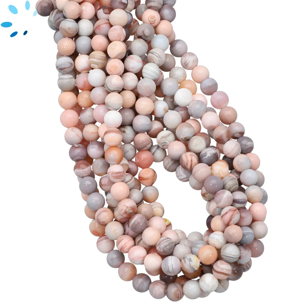 Botswana Agate Smooth Round Beads 6mm - 13 Inch Strand