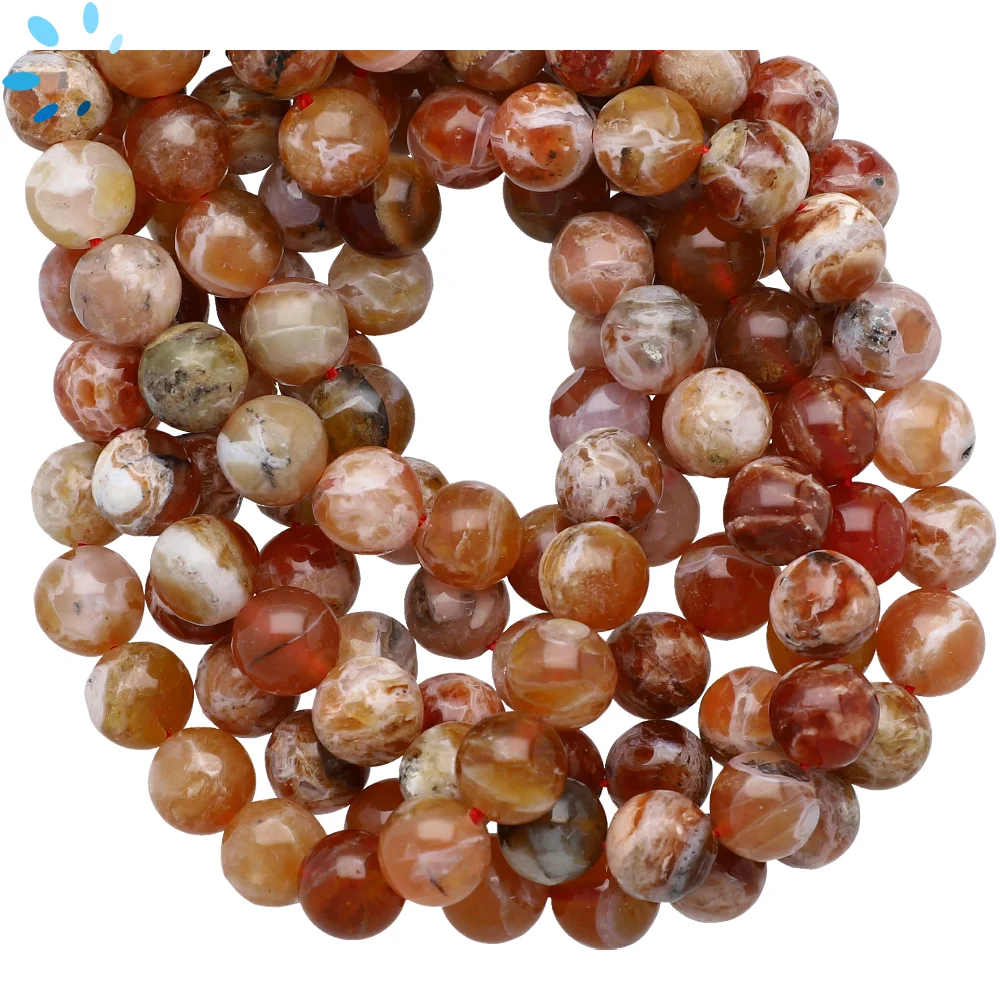 Brandy Opal Smooth Round Beads 8mm - 14 Inch Strand