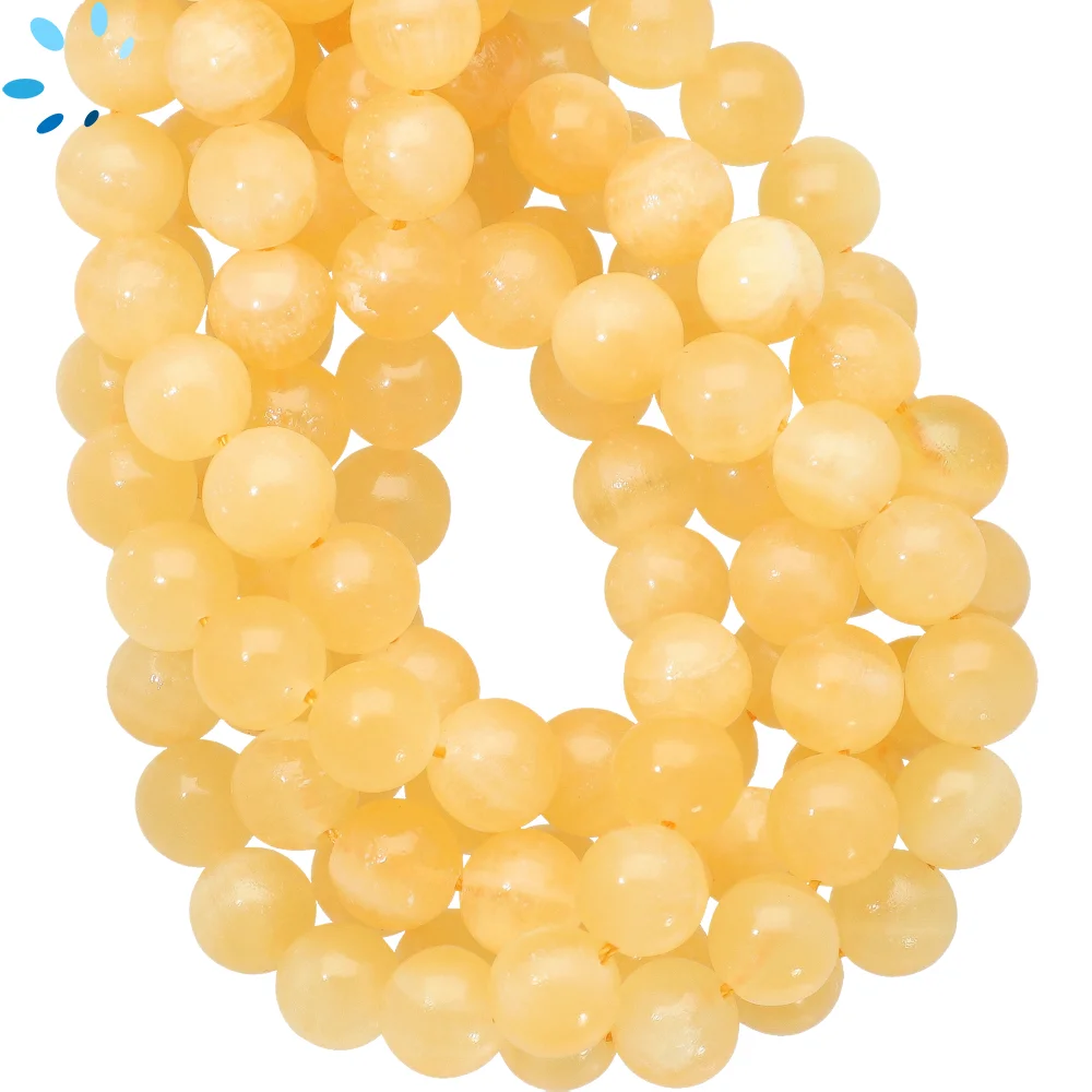 Calcite Smooth Round Beads 10mm - 14 Inch Strand