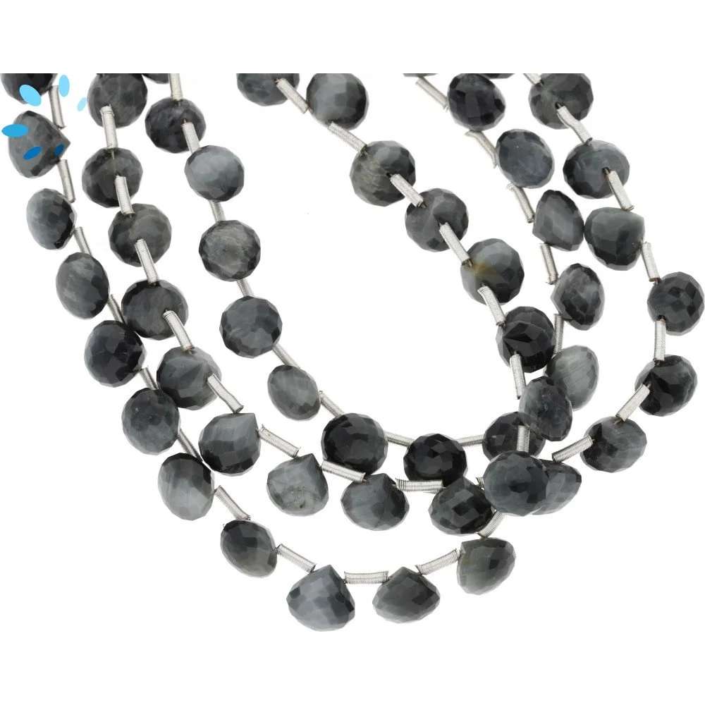 Cat's Eye Quartz Faceted Berry Top Drilled Beads 7mm - 8 Inch Strand