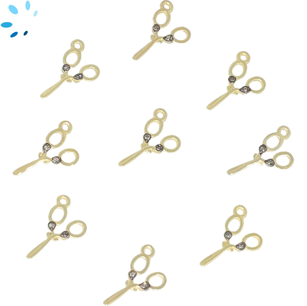 Champagne Diamond Sterling Silver Gold Plated 13mm