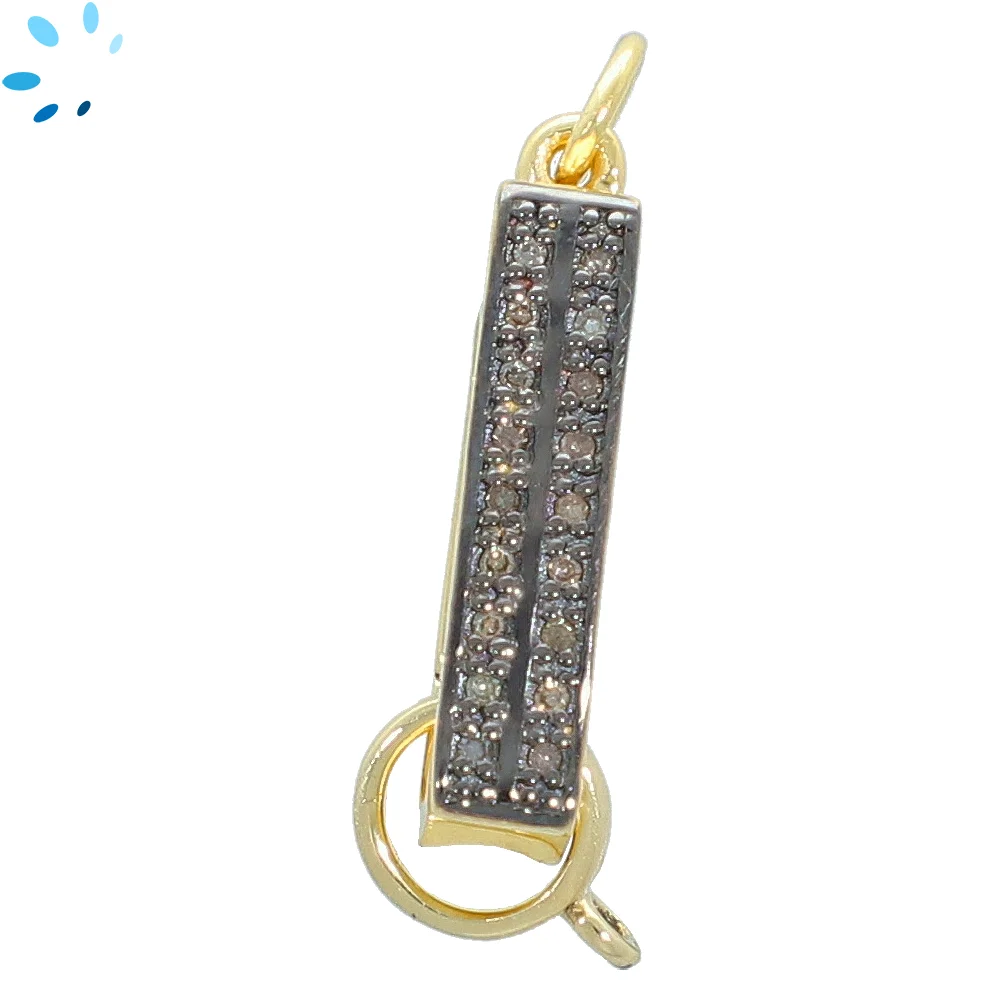 Champagne Diamond Sterling Silver Gold Plated 