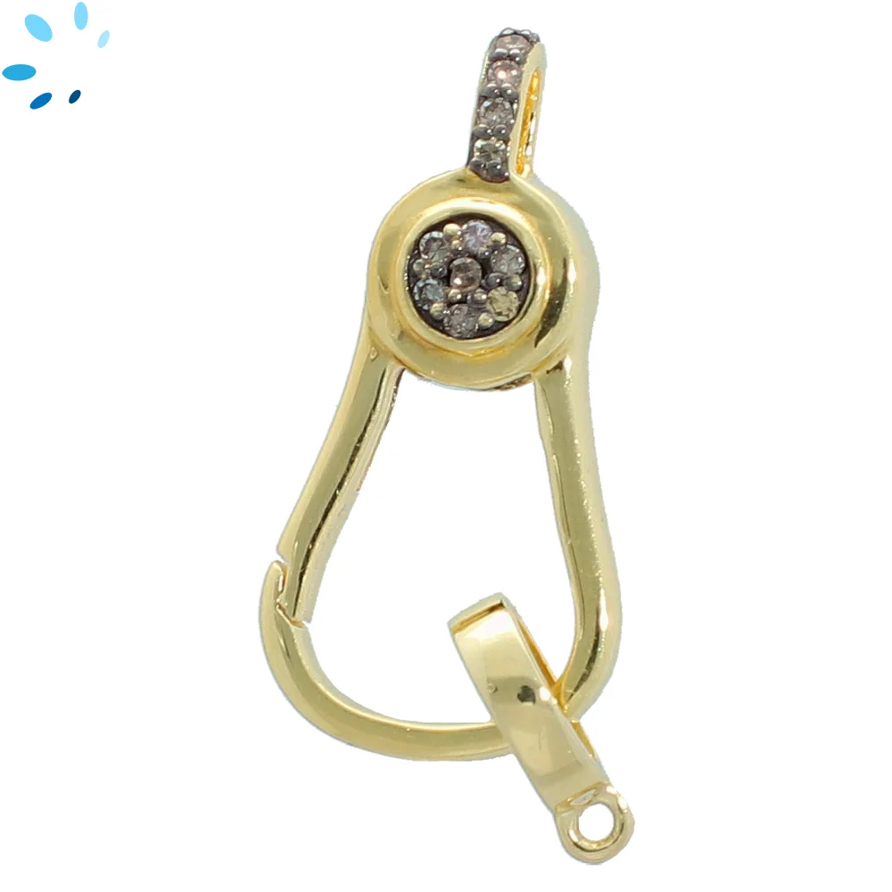 Champagne Diamond Sterling Silver Gold Plated 