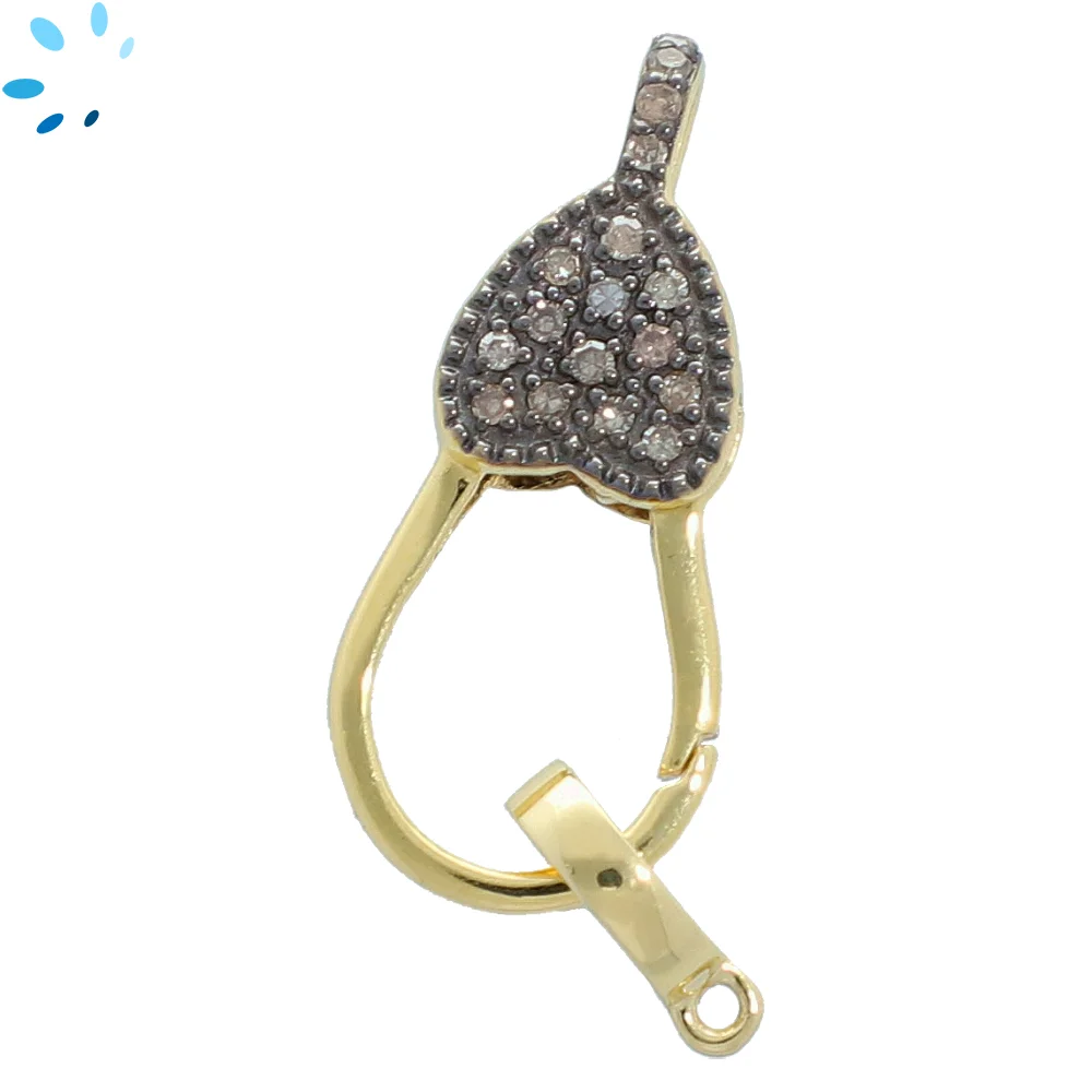 Champagne Diamond Sterling Silver Gold Plated 