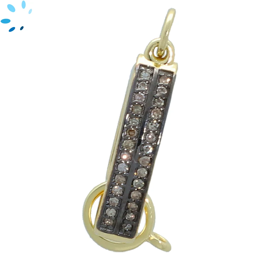 Champagne Diamond Sterling Silver Gold Plated 