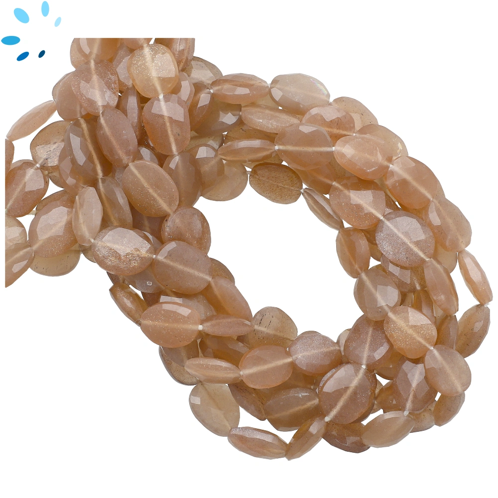 Chocolate Moonstone Oval Nuggets Top to Bottom Drilled Beads 10x8-11x9mm - 13 Inch Strand