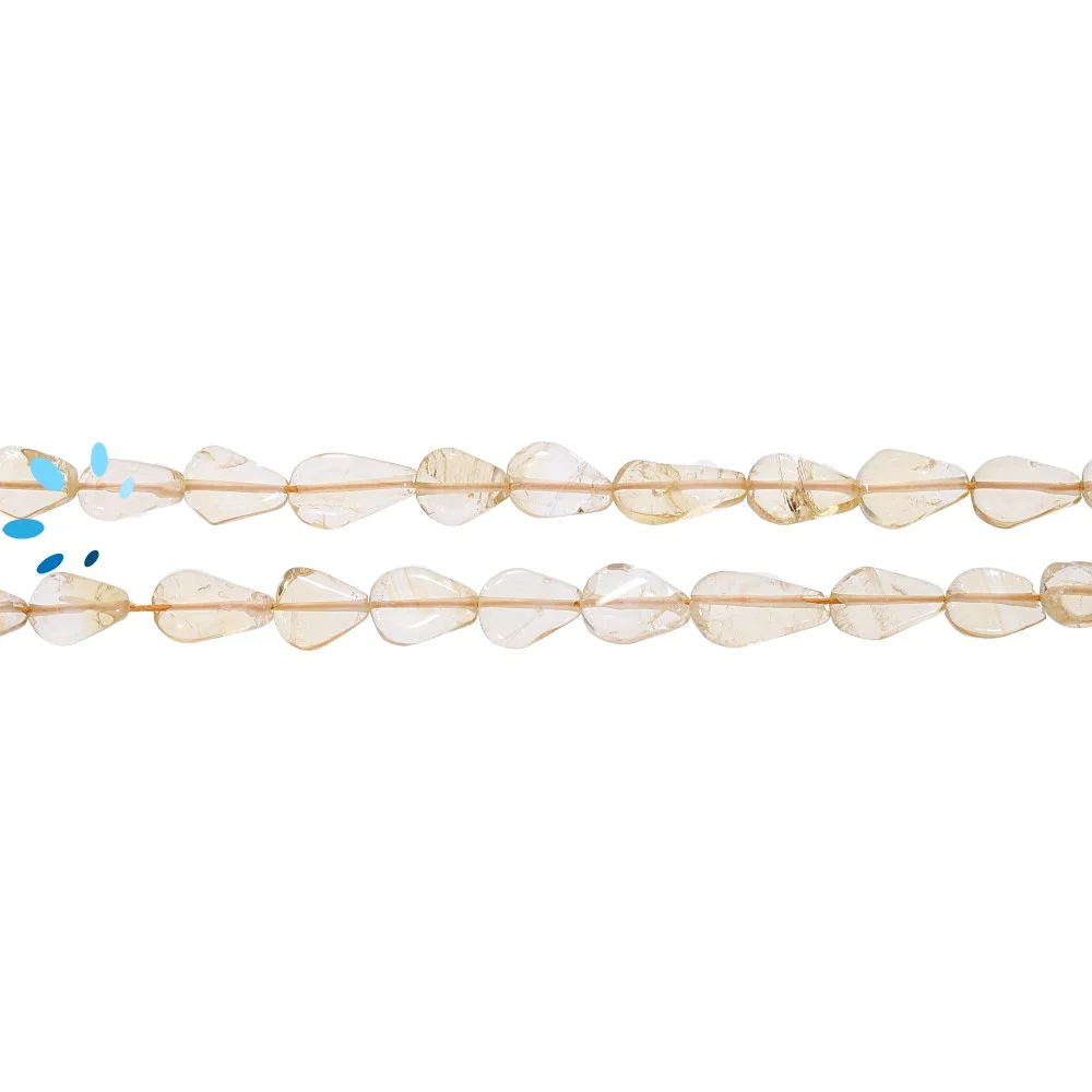 Citrine Smooth Pear Top to Bottom Drilled Beads 7x5 - 10x8mm - 14 Inch Strand
