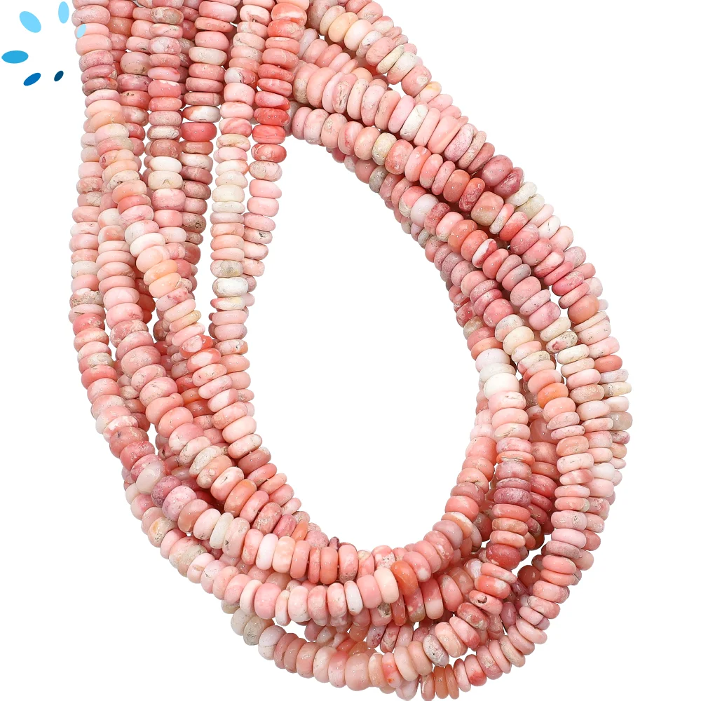 Coral Smooth Rondelle Beads 3.5mm - 13 Inch Strand