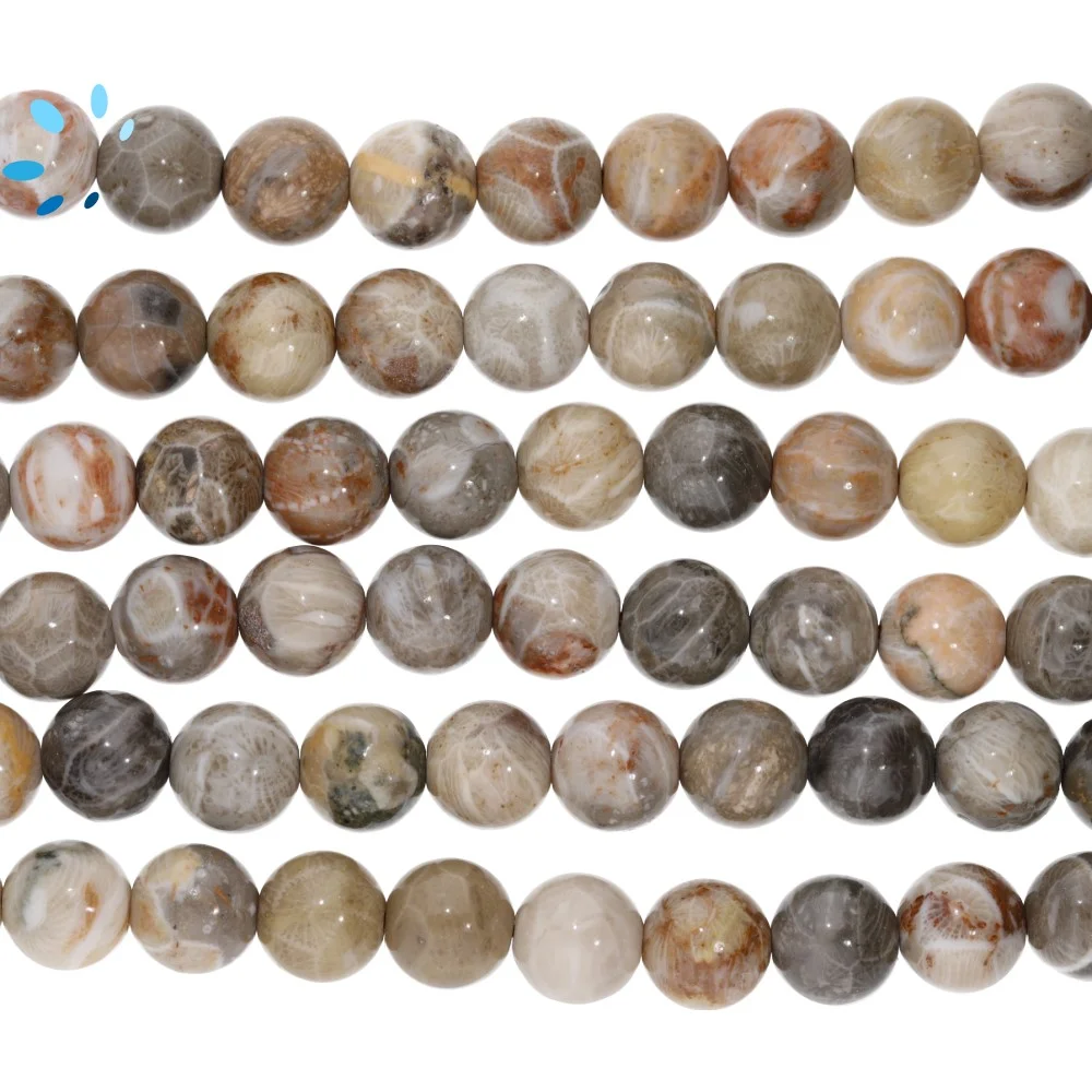 Coral Smooth Round Beads 10mm - 14 Inch Strand