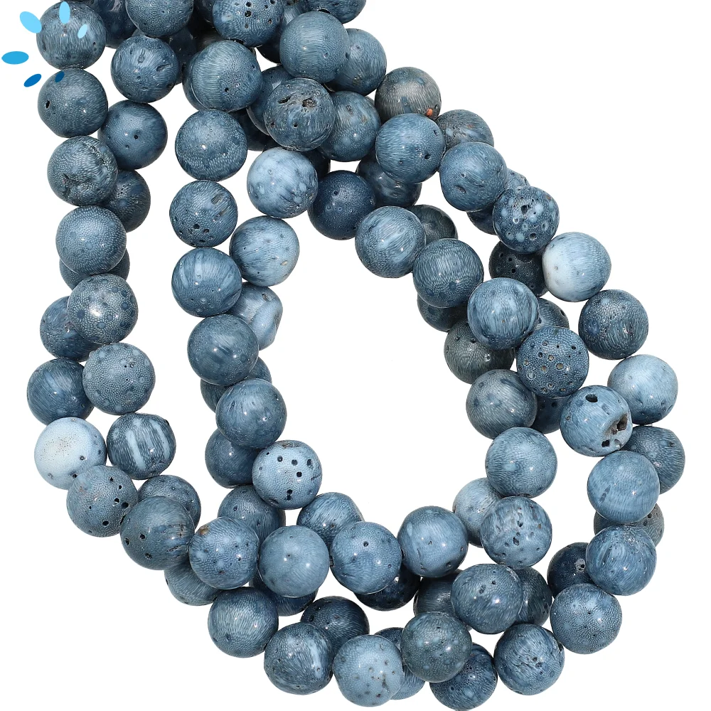 Coral Smooth Round Beads 8mm - 14 Inch Strand