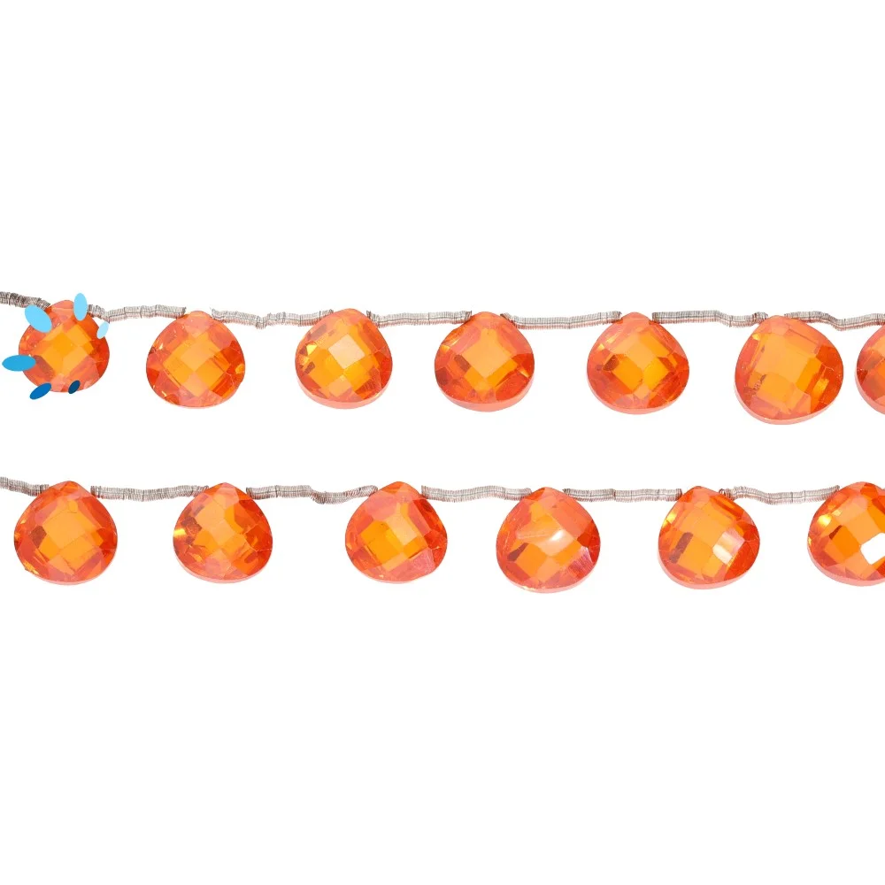 Cubic Zirconia Faceted Heart Top Drilled Beads 7mm - 8 Inch Strand