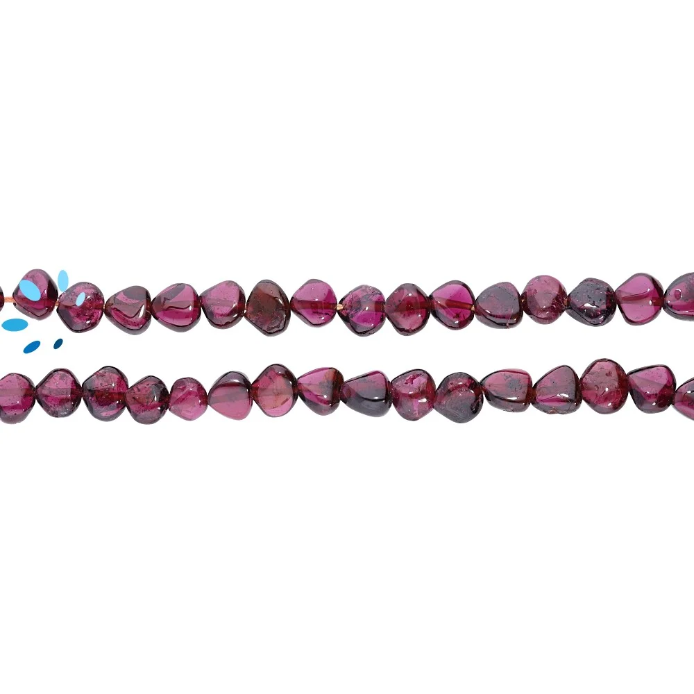 Garnet Smooth Heart Top to Bottom Drilled Beads 6mm - 14 Inch Strand