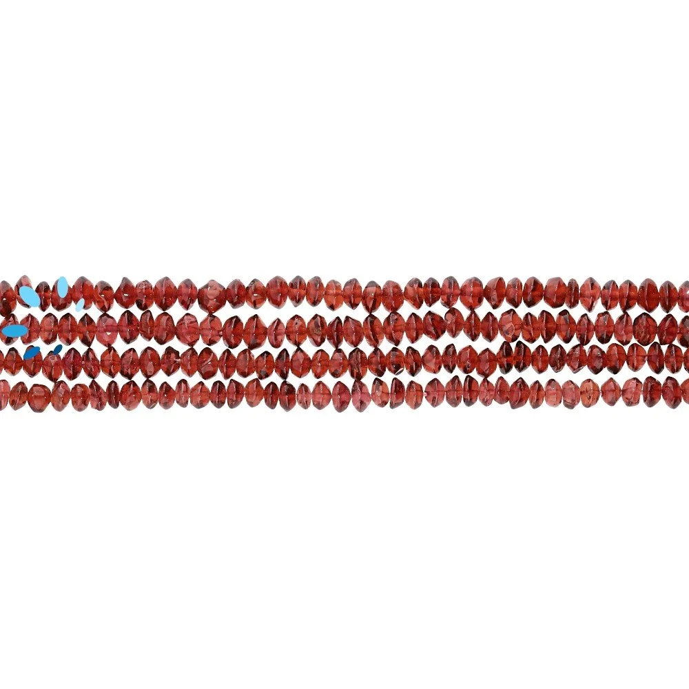 Garnet Smooth Rondelle Beads 3.5mm - 14 Inch Strand