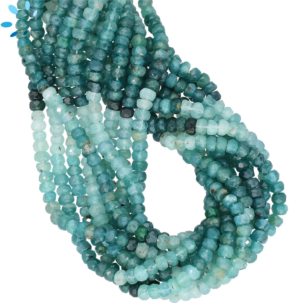 Grandidierite Faceted Rondelle Beads 4mm - 13 Inch Strand