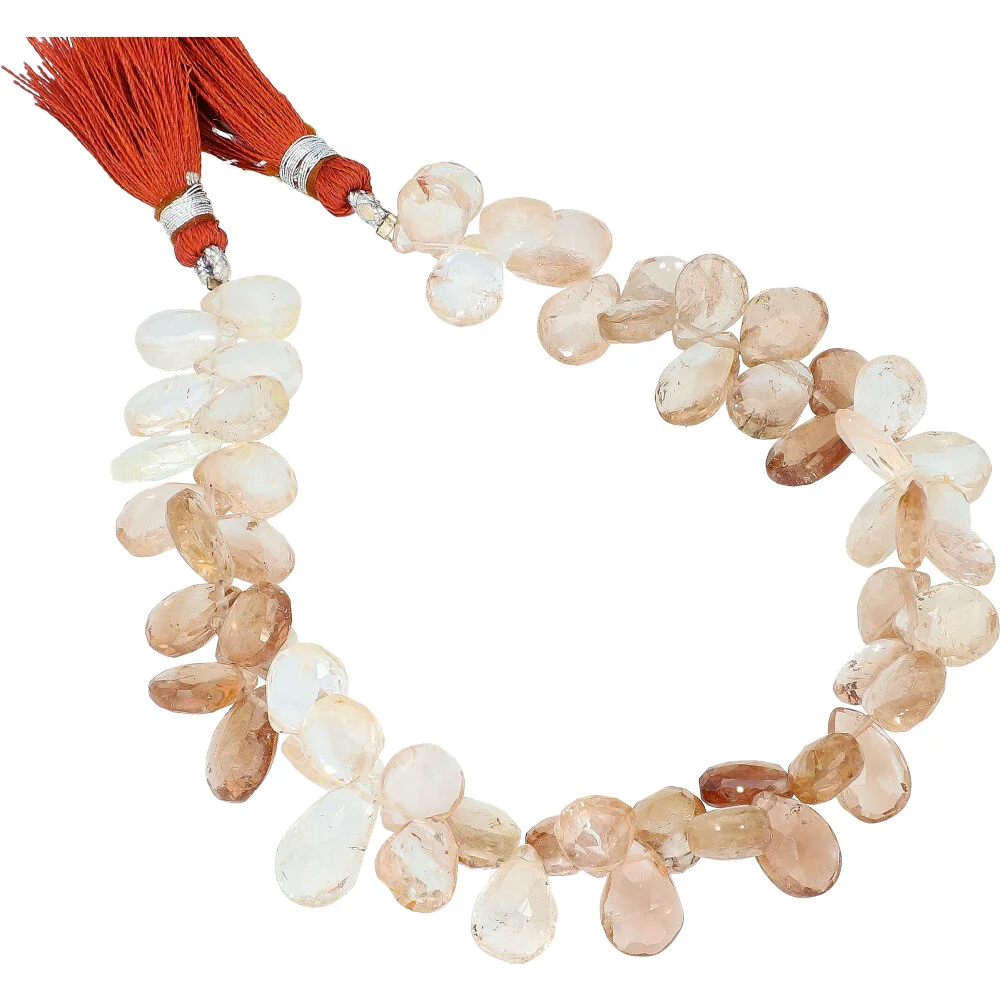 Imperial Topaz Faceted Pear Top Drilled Beads 10x6 - 12x7mm - 8 Inch Strand