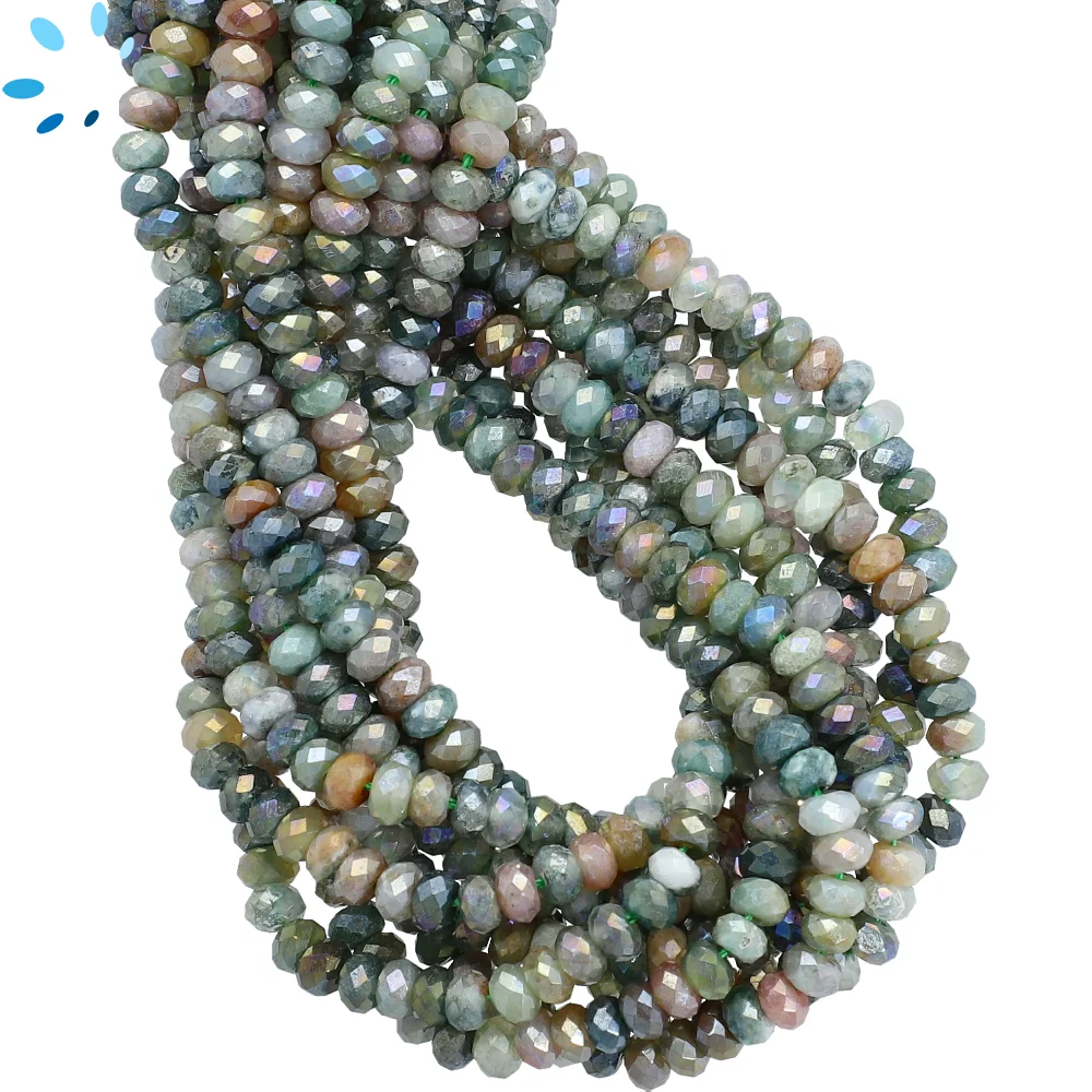 Jasper Faceted Rondelle Beads 4mm - 14 Inch Strand