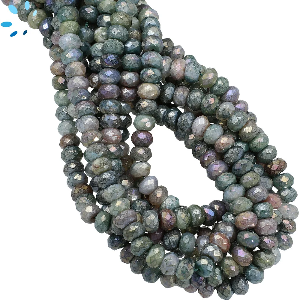 Jasper Faceted Rondelle Beads 8mm - 14 Inch Strand