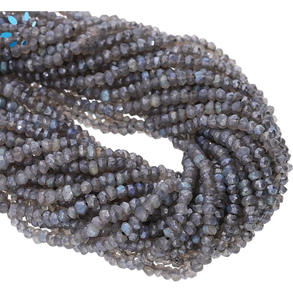 Mystic Coated Labradorite Faceted Rondelle Beads 3.5mm - 14 Inch Strand