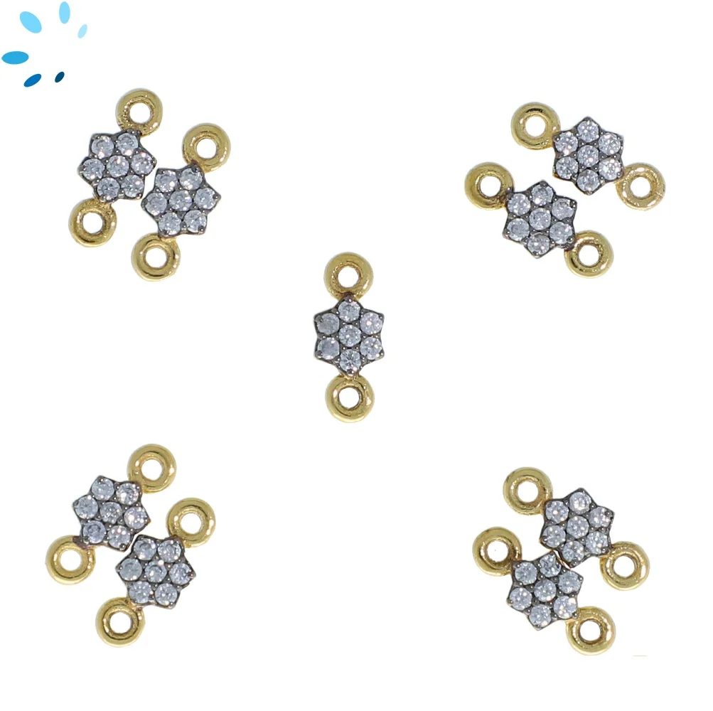 Natural Zircon Sterling Silver Gold Plated  4mm