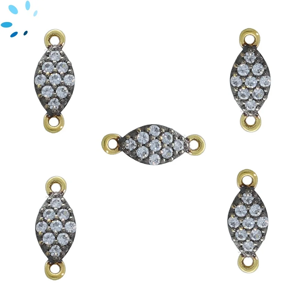 Natural Zircon Sterling Silver Gold Plated 
