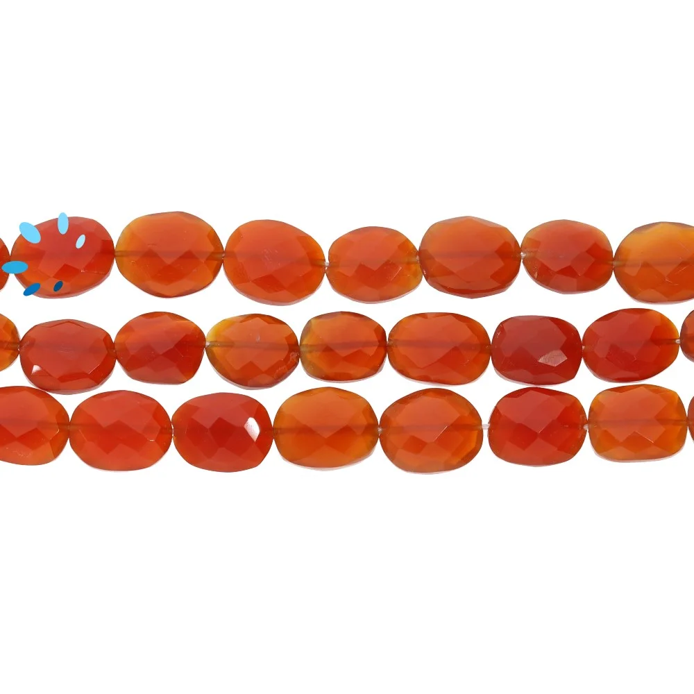 Red Onyx Faceted Oval Nugget Top to Bottom Drilled Beads 10x7 - 12x8mm - 14 Inch Strand