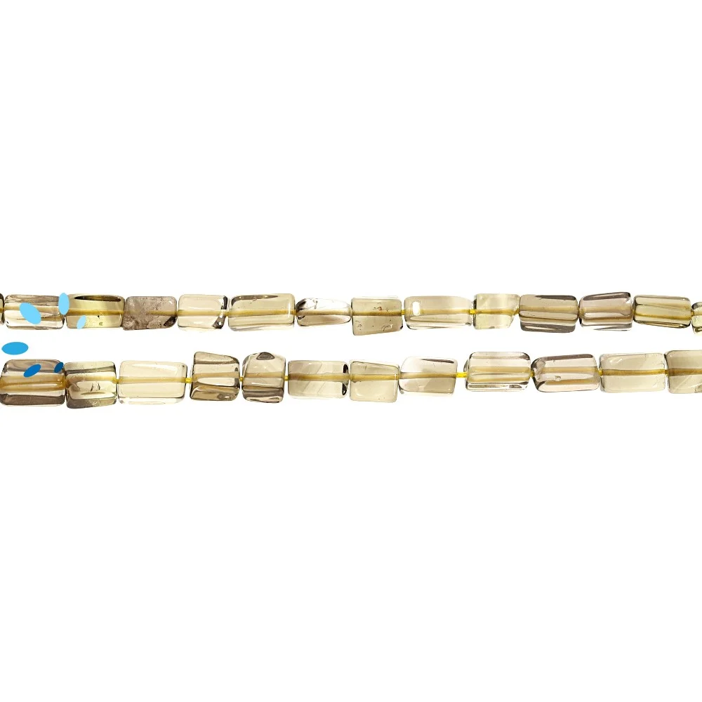 Smoky Quartz Smooth Rectangle Top to Bottom Drilled Beads 6x4mm - 14 Inch Strand
