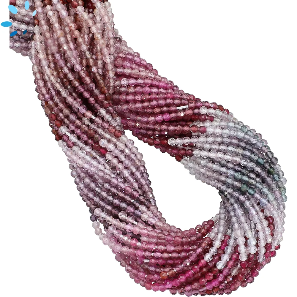 Spinel Faceted Round Beads 2mm - 14 Inch Strand