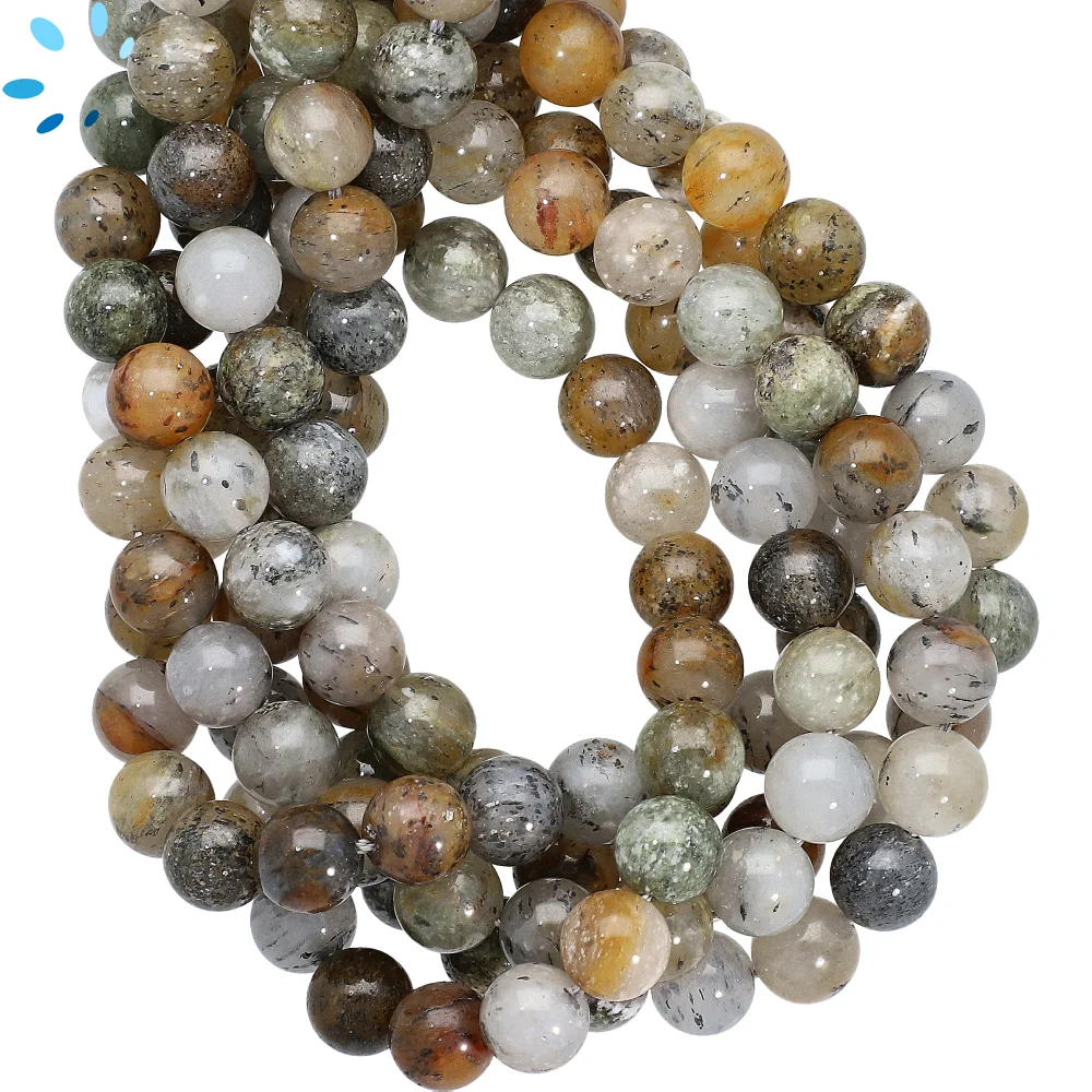 Sunstone Smooth Round Beads 8mm - 14 Inch Strand