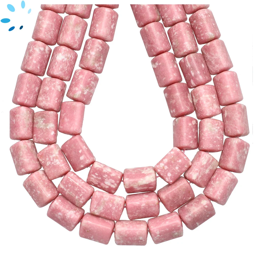 Thulite Smooth Triangle Top to Bottom Drilled Beads 14x10mm - 14 Inch Strand