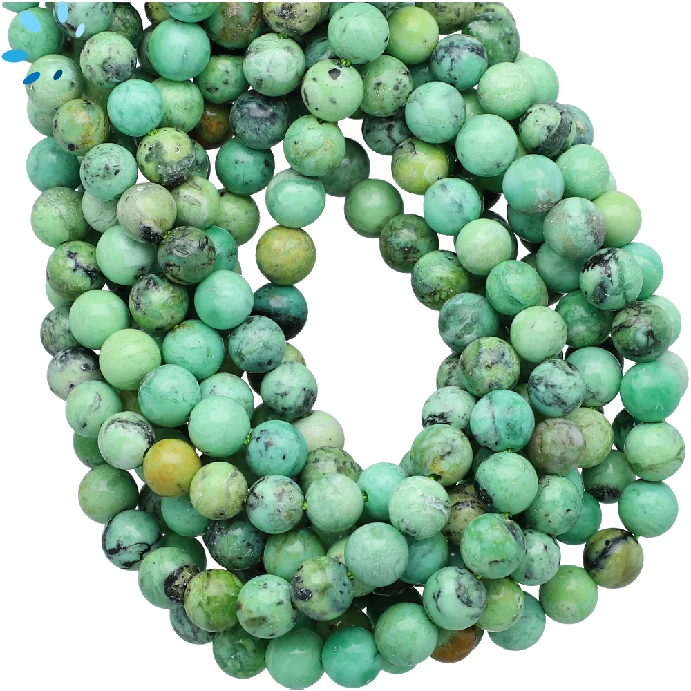 Variscite Smooth Round Beads 6mm - 14 Inch Strand